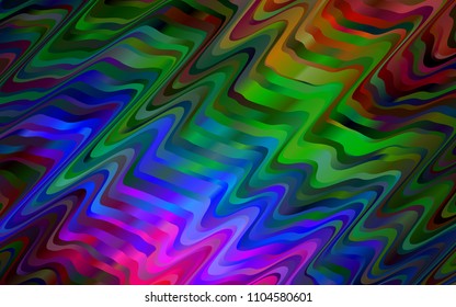 Dark Multicolor, Rainbow vector pattern with bubble shapes. Blurred geometric sample with gradient bubbles.  A new texture for your  ad, booklets, leaflets.