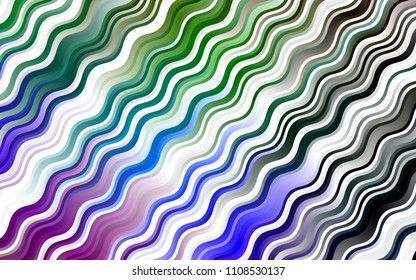 Dark Multicolor, Rainbow vector pattern with lamp shapes. Colorful abstract illustration with gradient lines. Brand-new design for your ads, poster, banner.
