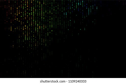 Dark Multicolor, Rainbow vector  pattern with spheres. Blurred decorative design in abstract style with bubbles. Completely new template for your brand book.