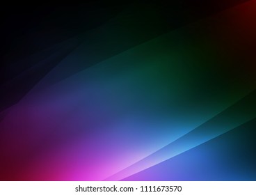 Dark Multicolor, Rainbow vector pattern with narrow lines. Decorative shining illustration with lines on abstract template. The pattern can be used as ads, poster, banner for commercial.