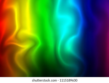 Dark Multicolor, Rainbow vector pattern with lines, ovals. Brand new colored illustration in marble style with gradient. The template for cell phone backgrounds.