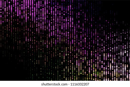 Dark Multicolor, Rainbow vector  pattern with spheres. Blurred decorative design in abstract style with bubbles. Beautiful design for your business natural advert.