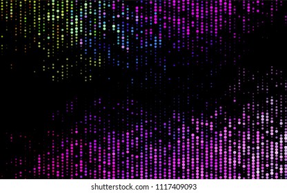 Dark Multicolor, Rainbow vector  pattern with spheres. Modern abstract illustration with colorful water drops. The pattern can be used for ads, leaflets of liquid.