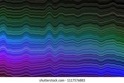 Dark Multicolor, Rainbow vector pattern with lava shapes. Colorful abstract illustration with gradient lines. Marble design for your web site.