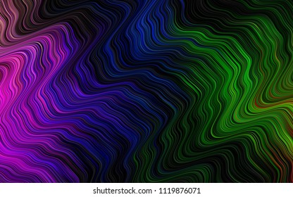 Dark Multicolor, Rainbow vector pattern with lava shapes. Geometric illustration in marble style with gradient.  The best blurred design for your business.