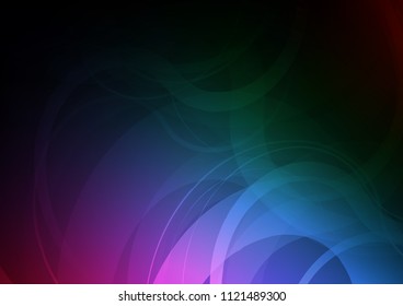 Dark Multicolor, Rainbow vector pattern with bubble shapes. A completely new color illustration in marble style. A new texture for your  ad, booklets, leaflets.