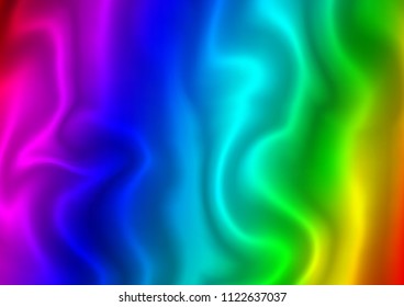 Dark Multicolor, Rainbow vector pattern with lines, ovals. Modern gradient abstract illustration with bandy lines. A completely new template for your business design.
