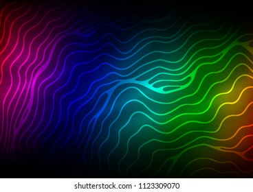 Dark Multicolor, Rainbow vector pattern with lamp shapes. Brand new colored illustration in marble style with gradient. The template for cell phone backgrounds.