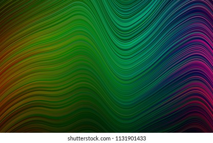 Dark Multicolor, Rainbow vector pattern with liquid shapes. Creative illustration in halftone marble style with gradient. Brand-new design for your ads, poster, banner.