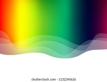 Dark Multicolor, Rainbow vector pattern with lines, ovals. Blurred geometric sample with gradient bubbles.  Marble design for your web site.