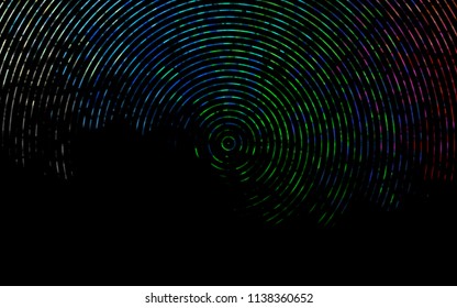 Dark Multicolor, Rainbow vector pattern with bent ribbons. Colorful abstract illustration with gradient lines. A completely new template for your business design.