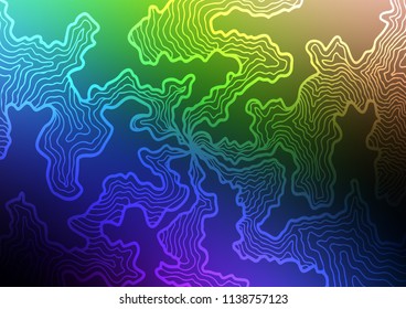 Dark Multicolor, Rainbow vector pattern with liquid shapes. Creative geometric illustration in marble style with gradient. Marble style for your business design.