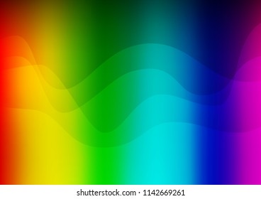 Dark Multicolor, Rainbow vector pattern with lava shapes. An elegant bright illustration with gradient. Marble style for your business design.