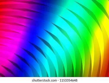 Dark Multicolor, Rainbow vector pattern with narrow lines. Blurred decorative design in simple style with lines. Best design for your ad, poster, banner.