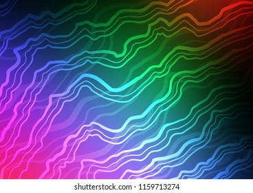 Dark Multicolor, Rainbow vector pattern with bubble shapes. A completely new color illustration in marble style. A completely new marble design for your business.