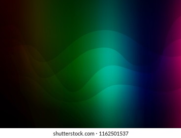 Dark Multicolor, Rainbow vector pattern with lamp shapes. A completely new color illustration in marble style. A new texture for your  ad, booklets, leaflets.