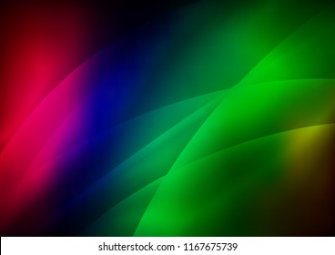 Dark Multicolor, Rainbow vector pattern with narrow lines. Decorative shining illustration with lines on abstract template. The pattern can be used for websites.