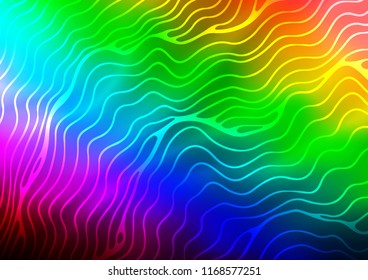 Dark Multicolor, Rainbow vector pattern with lamp shapes. Creative illustration in halftone marble style with gradient. The template for cell phone backgrounds.