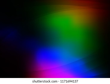 Dark Multicolor, Rainbow vector pattern with narrow lines. Decorative shining illustration with lines on abstract template. The pattern can be used for websites.