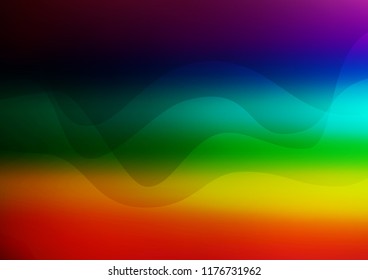 Dark Multicolor, Rainbow vector pattern with lava shapes. A completely new color illustration in marble style. A new texture for your  ad, booklets, leaflets.
