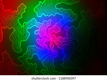 Dark Multicolor, Rainbow vector pattern with liquid shapes. Colorful illustration in abstract marble style with gradient. Pattern for your business design.