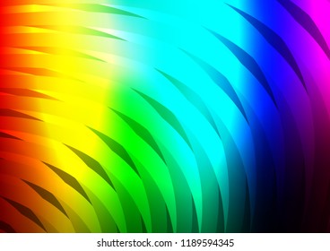 Dark Multicolor, Rainbow vector pattern with narrow lines. Modern geometrical abstract illustration with staves. The pattern can be used for websites.