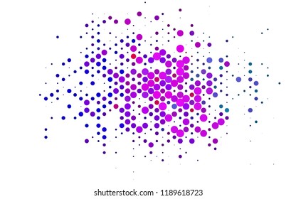 Dark Multicolor, Rainbow vector pattern with spheres. Illustration with set of shining colorful abstract circles. Pattern of water, rain drops.