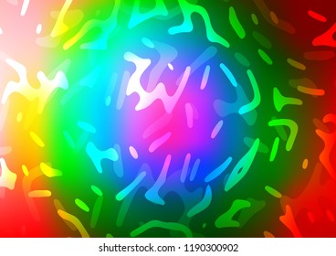 Dark Multicolor, Rainbow vector pattern with bent ribbons. A completely new color illustration in marble style. A completely new template for your business design.