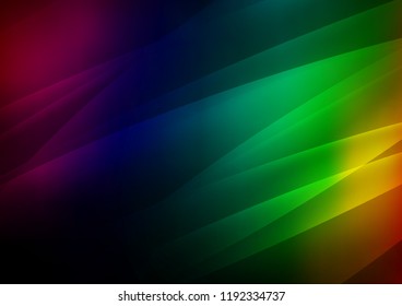 Dark Multicolor, Rainbow vector pattern with narrow lines. Glitter abstract illustration with colored sticks. The pattern can be used for busines ad, booklets, leaflets