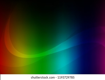 Dark Multicolor, Rainbow vector pattern with lamp shapes. Brand new colored illustration in marble style with gradient. Brand new design for your ads, poster, banner.