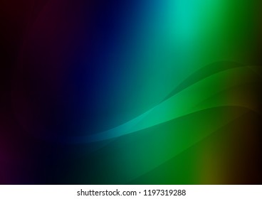 Dark Multicolor, Rainbow vector pattern with lava shapes. A sample with blurred bubble shapes. The elegant pattern for brand book.