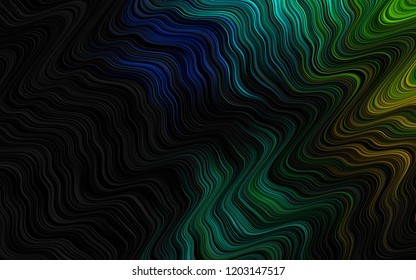 Dark Multicolor, Rainbow vector pattern with lava shapes. Colorful illustration in abstract marble style with gradient. Marble style for your business design.