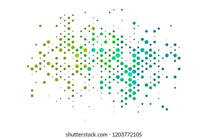 Dark Multicolor, Rainbow vector pattern with spheres. Illustration with set of shining colorful abstract circles. Pattern for ads, booklets.