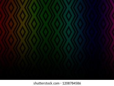 Dark Multicolor, Rainbow vector pattern with lines, rectangles. Shining colorful illustration with lines, rectangles. Pattern for websites, landing pages.