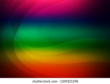 Dark Multicolor, Rainbow vector pattern with bubble shapes. A vague circumflex abstract illustration with gradient. New composition for your brand book.