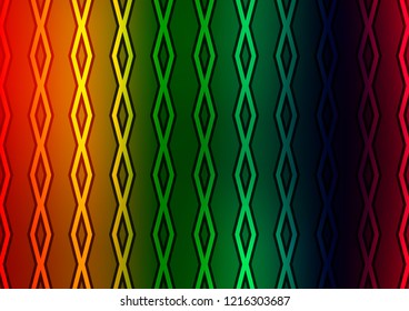 Dark Multicolor, Rainbow vector pattern with lines, rectangles. Modern geometric abstract illustration with lines, squares. Backdrop for TV commercials.