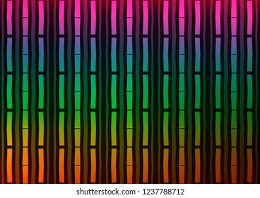 Dark Multicolor, Rainbow vector pattern with narrow lines. Lines on blurred abstract background with gradient. The template can be used as a background.
