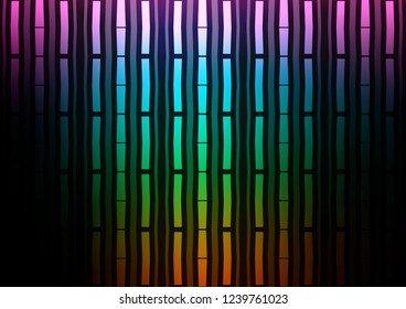 Dark Multicolor, Rainbow vector pattern with narrow lines. Shining colored illustration with narrow lines. Smart design for your business advert.