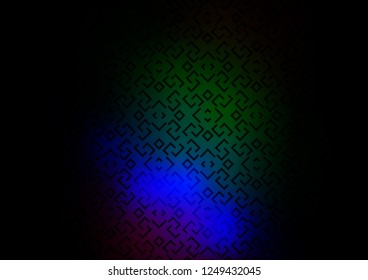 Dark Multicolor, Rainbow vector pattern with narrow lines. Glitter abstract illustration with colored sticks. Pattern for websites, landing pages.