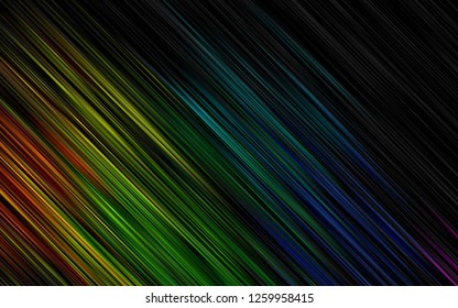 Dark Multicolor, Rainbow vector pattern with narrow lines. Modern geometrical abstract illustration with staves. Best design for your ad, poster, banner.