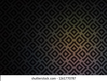 Dark Multicolor, Rainbow vector pattern with lines, rectangles. Glitter abstract illustration with colorful lines, rhombuses. Best design for your ad, poster, banner.