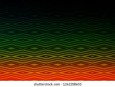 Dark Multicolor, Rainbow vector pattern with lines, rectangles. Colorful decorative design in simple style with lines, rhombuses. Backdrop for TV commercials.