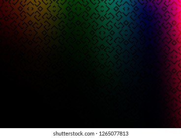 Dark Multicolor, Rainbow vector pattern with narrow lines. Shining colored illustration with narrow lines. Backdrop for TV commercials.