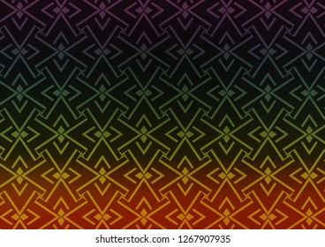 Dark Multicolor, Rainbow vector pattern with narrow lines. Shining illustration with lines on abstract template. Smart design for your business advert.
