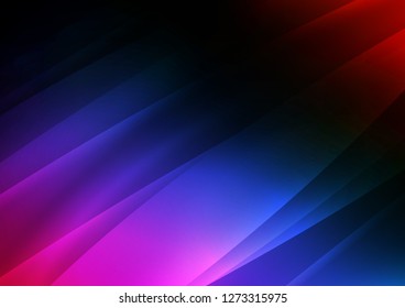 Dark Multicolor, Rainbow vector pattern with narrow lines. Shining colored illustration with narrow lines. Best design for your ad, poster, banner.