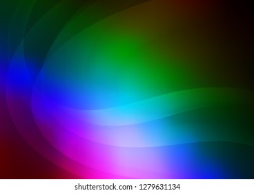 Dark Multicolor, Rainbow vector pattern with lamp shapes. An elegant bright illustration with gradient. The best blurred design for your business.