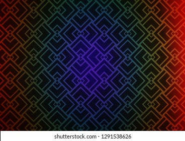 Dark Multicolor, Rainbow vector pattern with narrow lines. Blurred decorative design in simple style with lines. Backdrop for TV commercials.