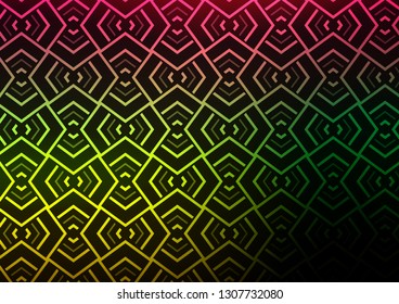 Dark Multicolor, Rainbow vector pattern with narrow lines. Glitter abstract illustration with colored sticks. Best design for your ad, poster, banner.