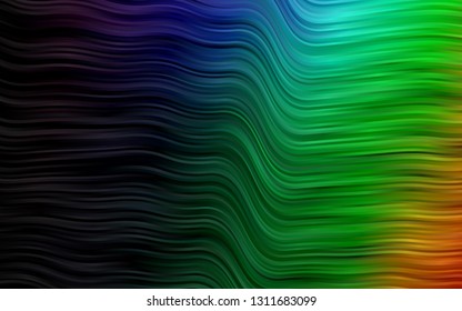Dark Multicolor, Rainbow vector pattern with liquid shapes. Creative illustration in halftone marble style with gradient. The best blurred design for your business.