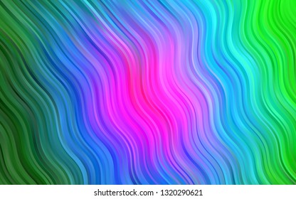 Dark Multicolor, Rainbow vector pattern with lava shapes. Colorful illustration in abstract marble style with gradient. Brand new design for your ads, poster, banner.